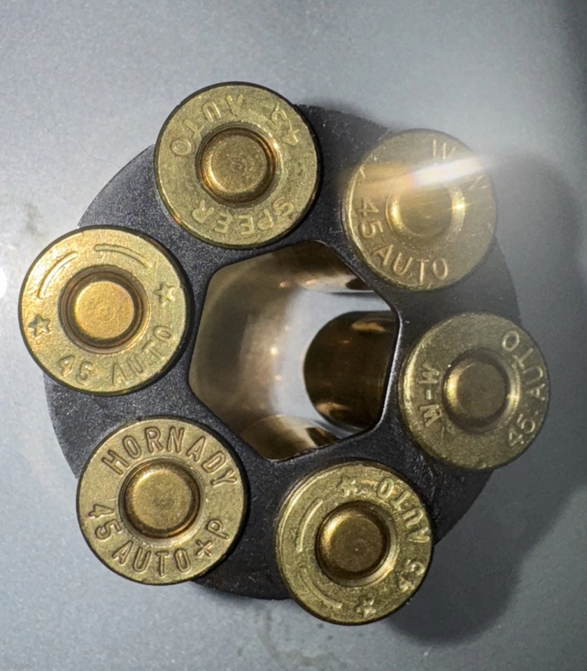 (5) Clips de Luna Llena .45 ACP para Revólveres Gobernador Colt 1917 Webley S&W 625 Foto 2 de 4