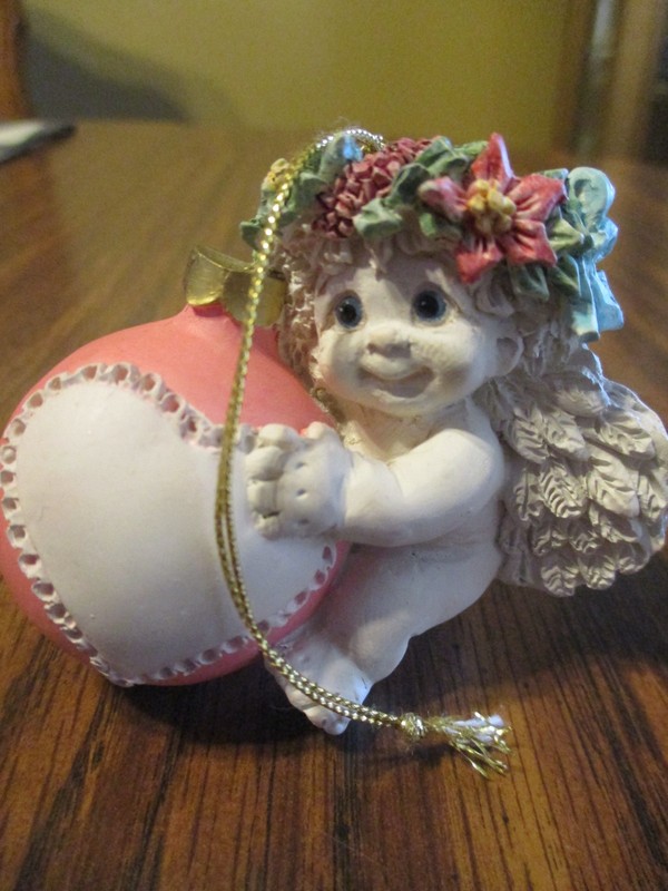 Dreamsicles Cherub Hanging Ornament Holiday Hugs Heart and Angel #10134