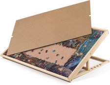 1000 Piece Tilting Jigsaw Puzzle Board with Wooden Cover, Adjustable Puzzle Boar