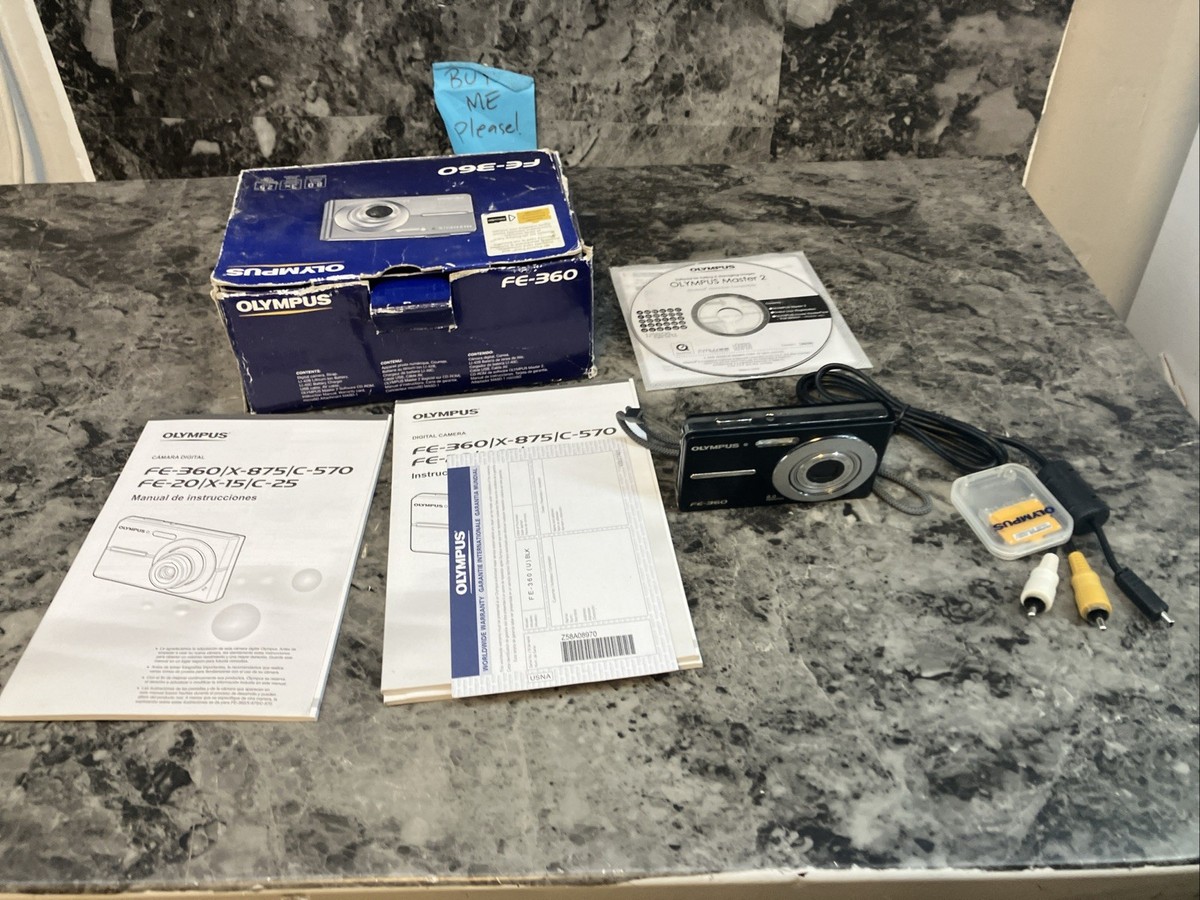 Olympus FE FE-360 8.0MP Digital Camera - Black for sale