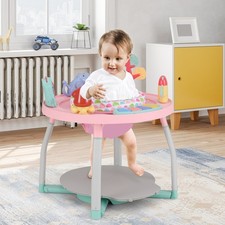 5-in-1 Baby Activity Center w/ Rotating Seat Removable Toys Lights  Music