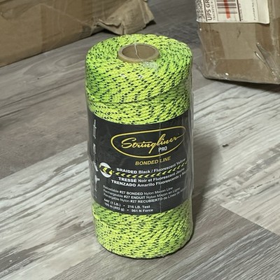 Rep Roll - NEW 1 lbs #27 Bonded Braided Stringliner Pro Black Yellow Mason Line