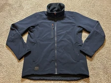 Helly Hansen Workwear Jacket Men L Blue Kensington Softshell Patrón Embroidered
