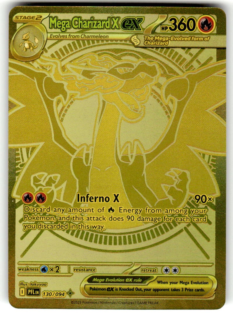 Pokemon TCG Phantasmal Flames #130/094 Mega Charizard ex NM