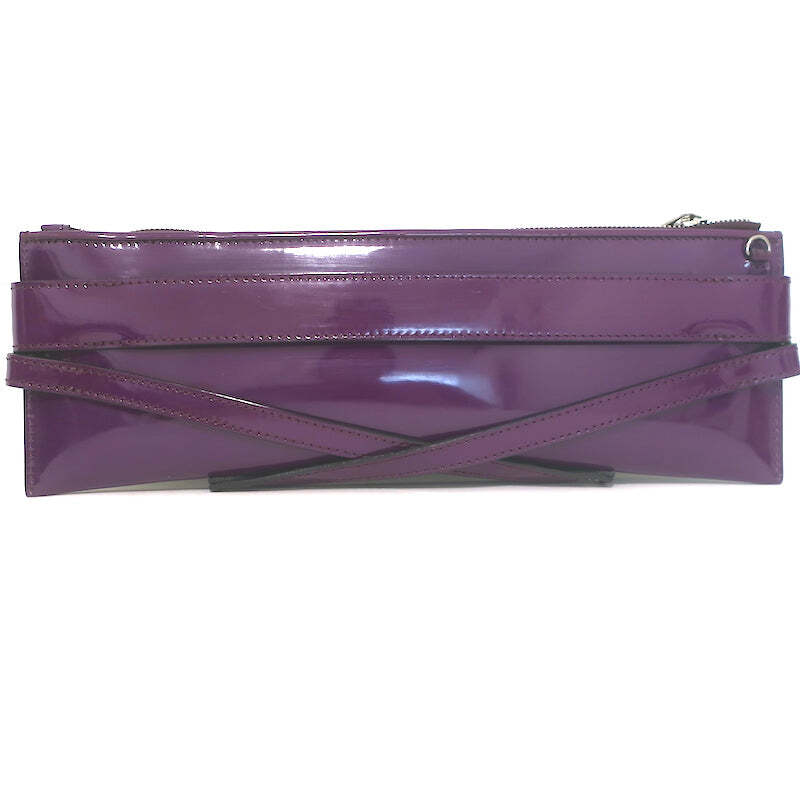 Burberry Prorsum Parmoor Bridle Long Clutch Purple Patent