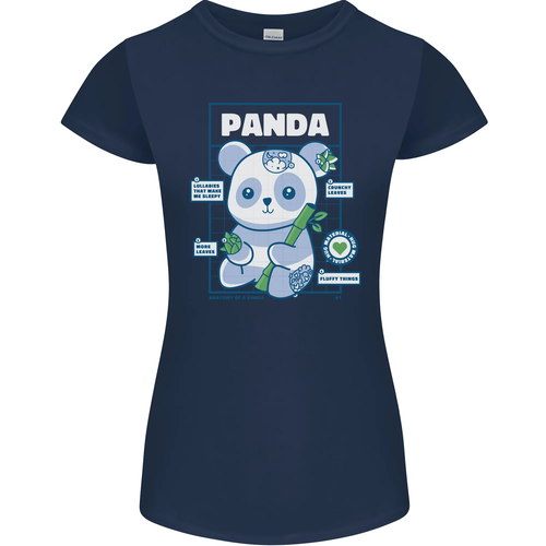 Anatomy of a Panda Bear T-shirt da donna divertente Petite Cut - Foto 34 di 36