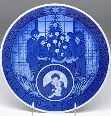Royal Copenhagen 1908-1983 Anniversary plate Mary and Child +B&G