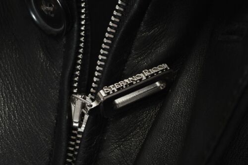 RRP25000$ Men's Stefano Ricci Jacket 48US/UK 58IT Black 100% Leather Mink Silk - Picture 13 of 21