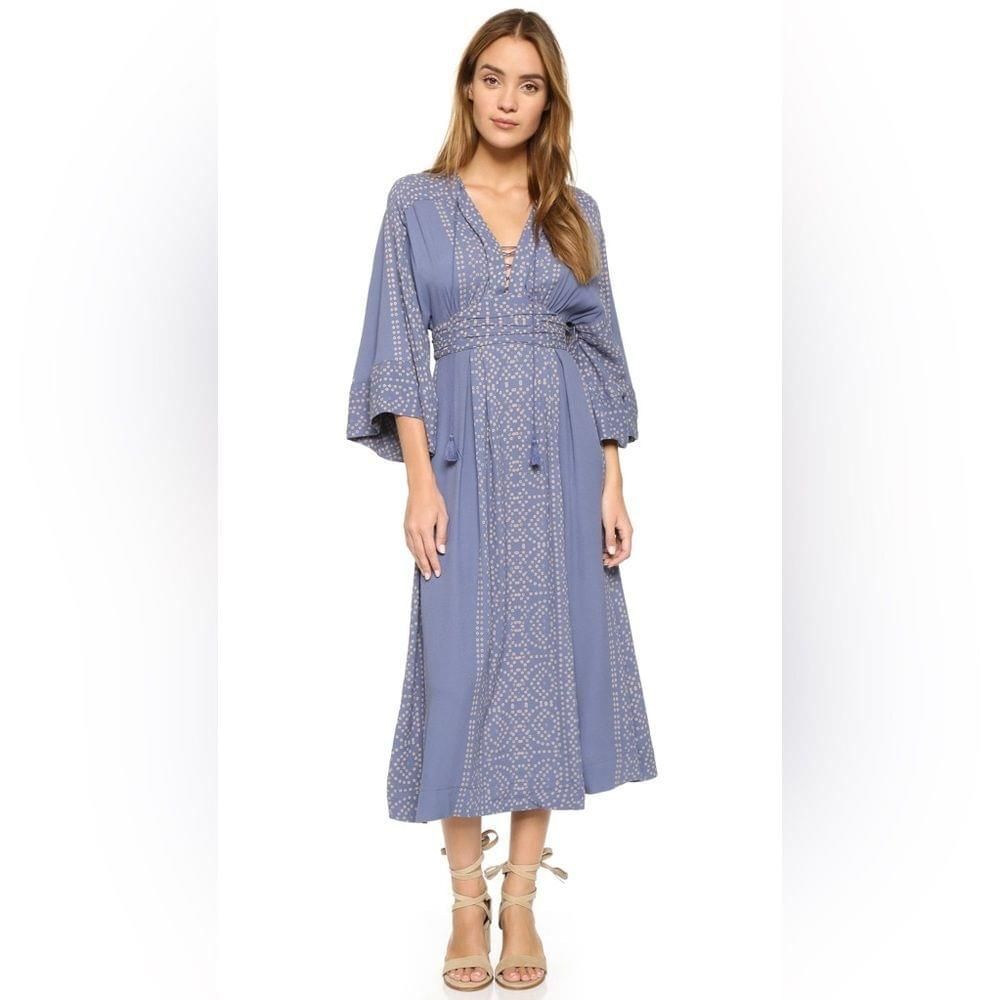 slim fit dress slacks Starchild Kimono Sleeve Maxi Dress Military / S/M main image 1