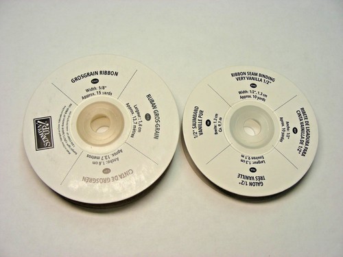 STAMPIN' UP! - Very Vanilla - 2 Spool Lot: Grosgrain & Seam Binding - all new - Picture 2 of 2