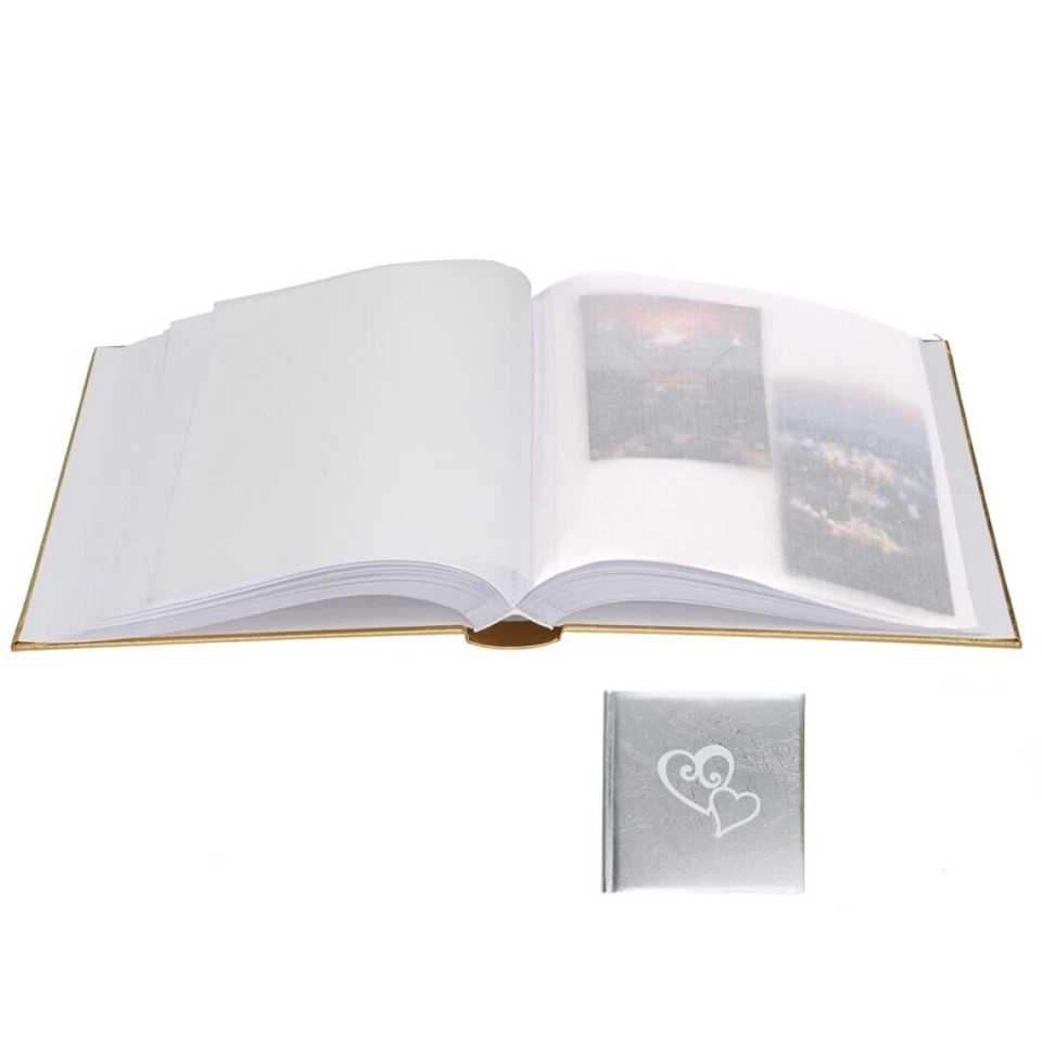 Album Fotografico Amore Copertina Argento 50 Fogli con Velina Formato 25x25 cm - Immagine 3 di 3