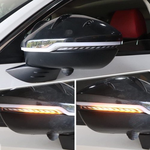 White DRL Dynamic Amber Turn Signal LED Mirror Marker Light Fits 23-25 Integra - Bild 3 von 6