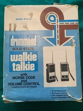 Vintage Drummond Walkie Talkie With Morris Code 