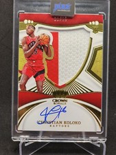 2022-23 Panini Crown Royale Christian Koloko Prime Silhouettes RPA /25 Raptors