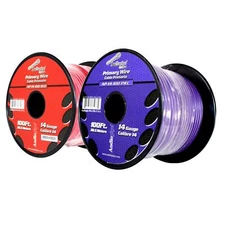 14 GA 100 FT Roll Red Prp Stranded Spool of CCA Primary Power Ground Wire Cable