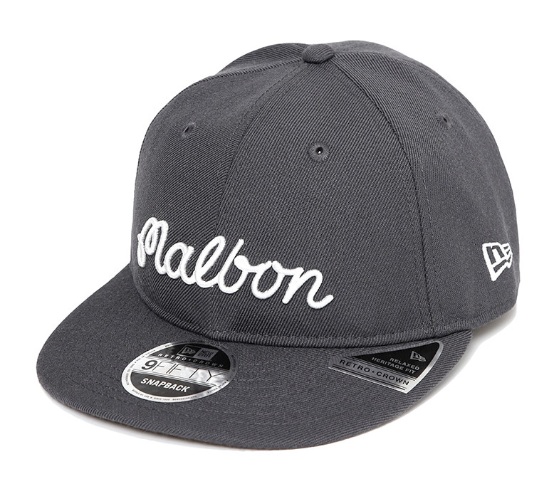 MALBON GOLF X New Era Semi Curve Cap CHARCOAL