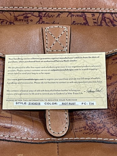 Patricia Nash Map Of Italy Small Tote - Picture 8 of 10
