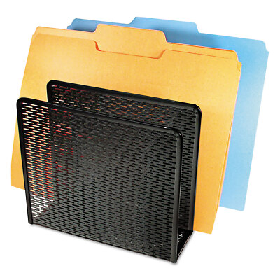 Artistic Urban Collection Punched Metal File Sorter Three Sections 8 x 8 x 7 1/4