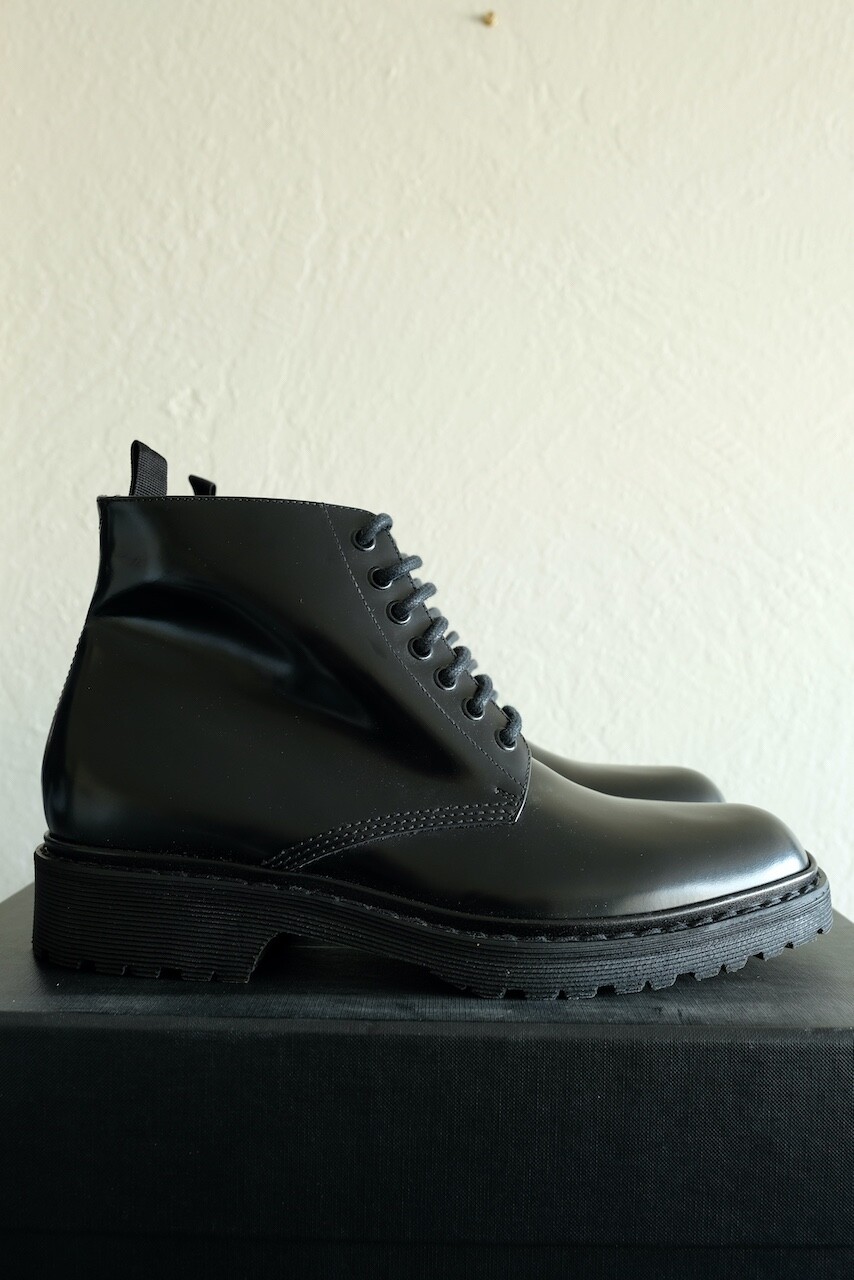 Scarpe Saint Laurent Paris pelle militare combattimento esercito Dr Martens Slimane 42 9