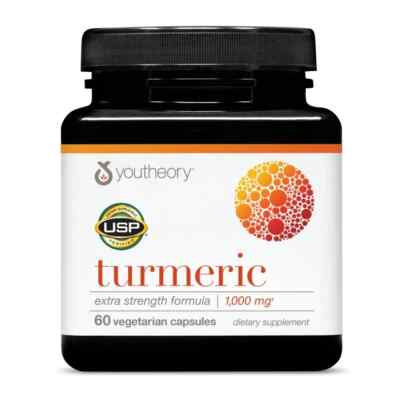 Youtheory, Turmeric, Extra Strength Formula, 1,000 Mg, 60 Vegetarian Capsules