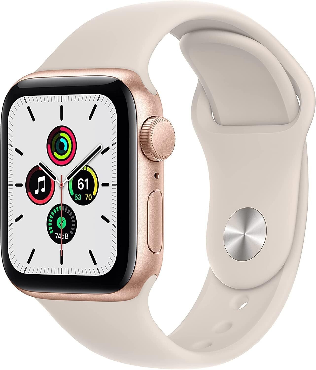 Apple Watch SE GPS 40mm Gold Aluminum Case Starlight Band - Defective-image