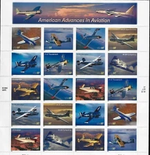 US #3916-3925 MNH M/S 2005 Liberator Bonanza Ercoupe Hellcat 247 [Pos 8 P222222]