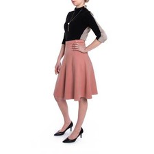 Women's Girl's Waisted Details A-Line Midi Skirt Bottom. New Ship Free