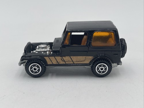 Yat Ming Black Jeep CJ-7 Vintage Diecast Toy Car No 1602 Made in Hong Kong - Bild 2 von 9