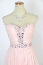 NEW Windsor 95 Peach Beaded Strapless Evening Prom Formal Short Dress Size 13