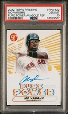 Mo Vaughn 2022 Topps Pristine Pure Power GOLD /50 Auto PSA Gem-Mint 10 Slab