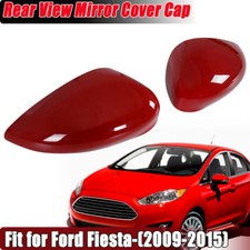 Par de tapas de cubierta de espejo retrovisor lateral rojo para Ford Fiesta MK7 2011-2017