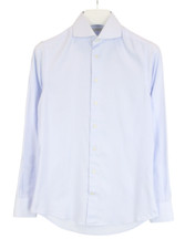 SUITSUPPLY Try On Extra Slim Fit Formal Shirt Men's 38 / 15 Cutaway Pinstriped
