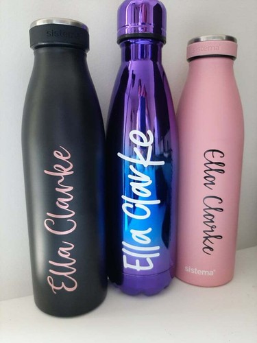 2 x Water Bottle NAME LABELS STICKERS Personalised Kids School Lunch Box Drink - Picture 13 of 16