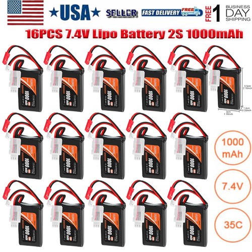 7.4V Lipo Battery 1000mAh PH2.0 & JST Plug for WLToys Axial SCX24 1/18 RC Car US - Picture 43 of 62