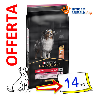 Purina Hund Pro Plan   Adult Sensitive Skin Mittel, Salmone - 14 KG Hund
