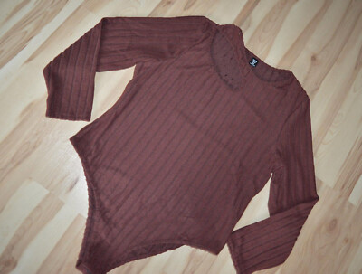 *NEU* Trendstarker Strick Samt Cut Out Body in schokobraun, Gr. XL 48 50