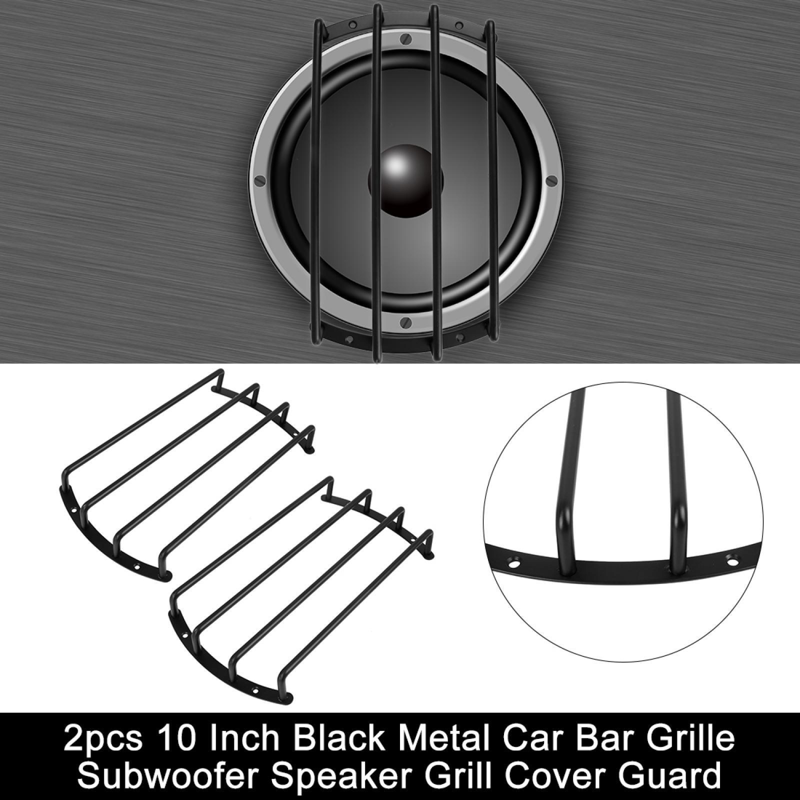 2pcs 10 Inch Black Metal Car 4 Bar Grille Subwoofer Speaker 