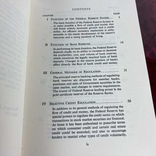 The Federal Reserve System Scopi e Funzioni 1959 Terza Edizione Da Collezione - Foto 5 di 12