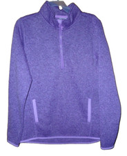 Girl's size  L 10/12 Purjple Front Pockets Zip Jacket