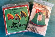 Set/2 Vintage 70's-80's Yours Truly Craft Kits Hobby Horse Christmas Bell Sealed
