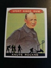 !!!      1986  KNUTE ROCKNE  FOOTBALL  REPRINT  CARD $$
