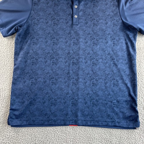 NUEVA Camisa Polo Adidas Para Hombre Extra Grande Azul Gráfico Golf Climachill Reflectante - Imagen 7 de 15