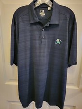 Cutter And Buck Fighting Irish Notre Dame Leprechaun Polo Shirt Men's XL.