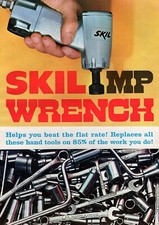 1967 Skil IMP Impact Wrench Original 2-Sided Print Ad
