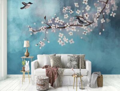 3D Watercolor Petals 4593NA Wallpaper Wall Mural Removable Self-adhesive Fay