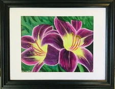 “Lilies” painting, acrylic 