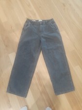 Universal Thread 8/29R High-Rise Relaxed Straight Cropped Gray Jeans Stretch