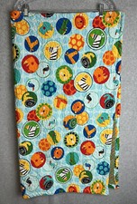 Vintage Zoo Animal Kids Blanket Blue Polka Dots Toddler Nursery Quilt
