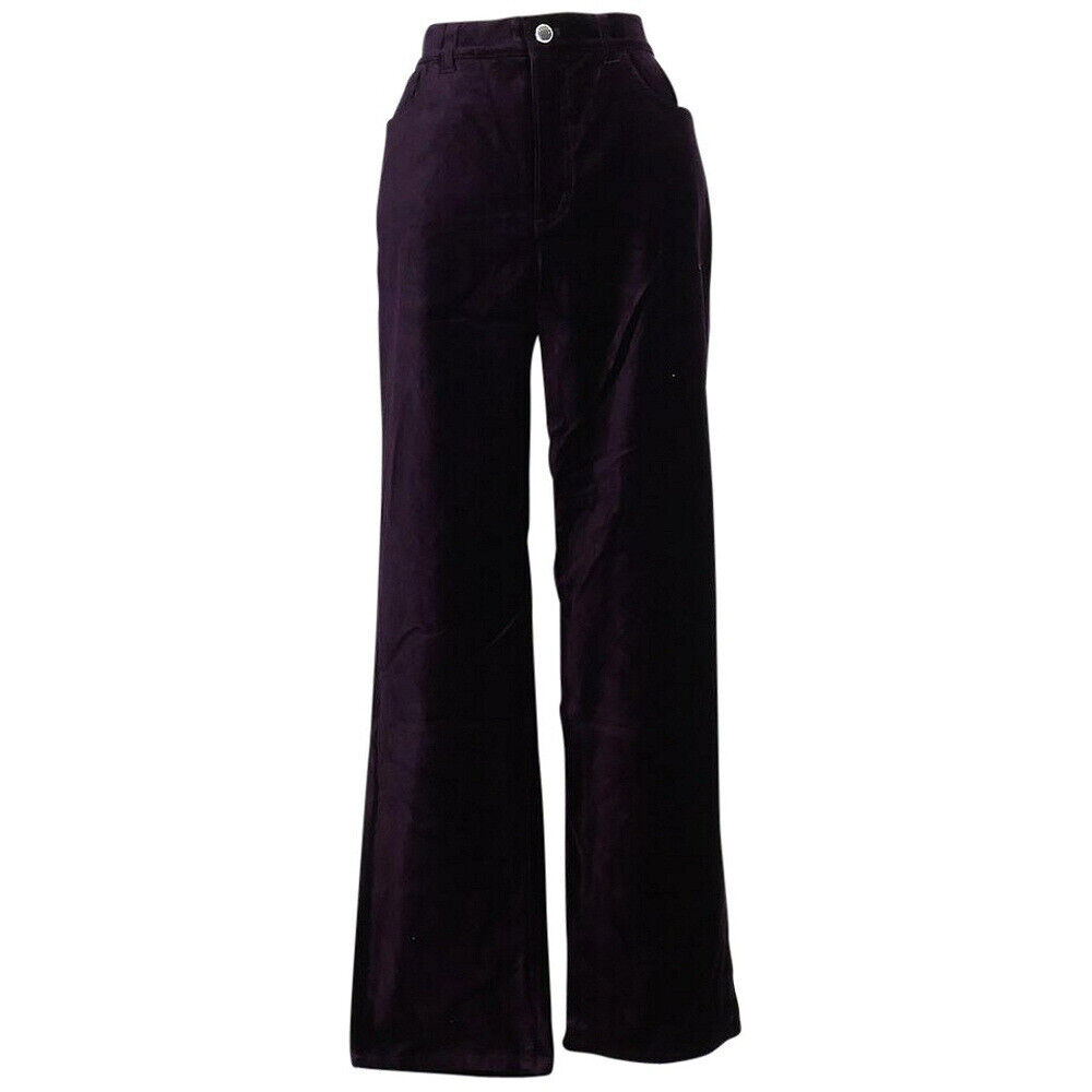 RALPH LAUREN Amethyst Purple Stretch Velveteen Straight 5 RALPH LAUREN Amethyst Purple Stretch Velveteen Straight 5