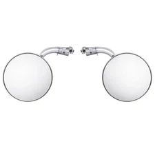 United Pacific 110742 4" Stainless Steel Peep Mirror Set (L/H & R/H) - One Pair